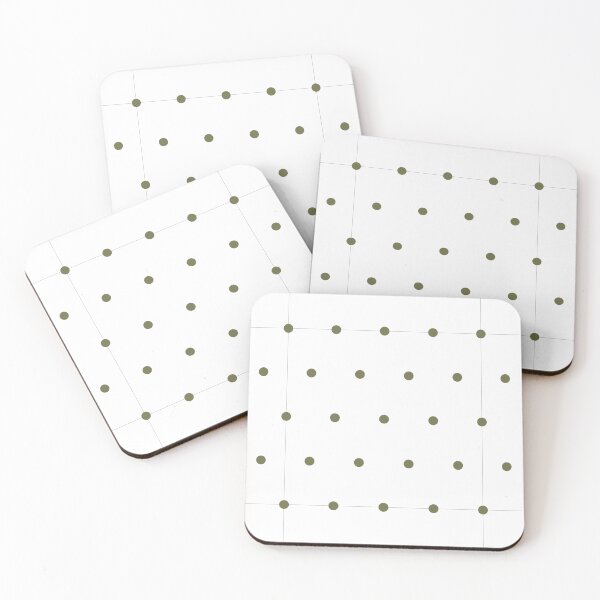 Item preview, White and Olive micro dots designed and sold by pattern-archive.