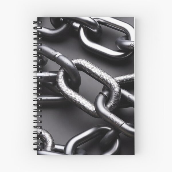 Item preview, hick Interlocking Silver Metal Chains Close-Up designed and sold by IntelliMindDesigns.
