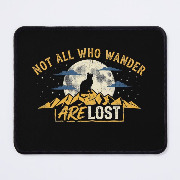 Item preview, Not All Who Wander Are Lost Vintage Cat Moon Mountain designed and sold by AdyKurniawan.