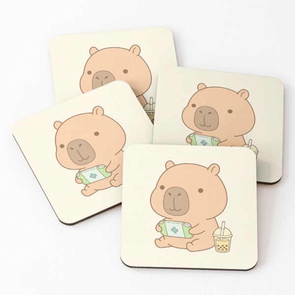 Item preview, Copy of Cute Capybara Game Lover with Boba Tea designed and sold by jdaydrawing.