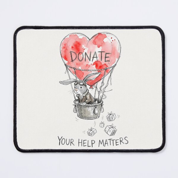 Item preview, Your Help Matters: Cute Bunny Donation Heart Art designed and sold by SoulPT.