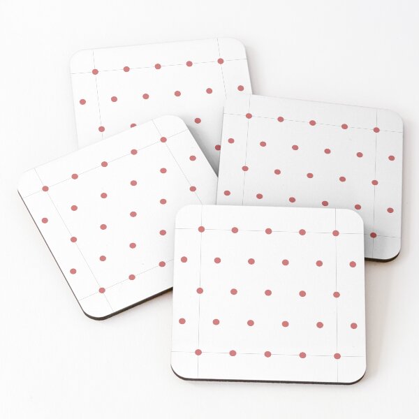 Item preview, White and Pastel Red micro dots designed and sold by pattern-archive.