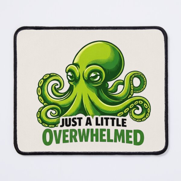 Item preview, Just a Little Overwhelmed Octopus Sticker – Cute Stressed Ocean Animal Meme designed and sold by ZyxDes.
