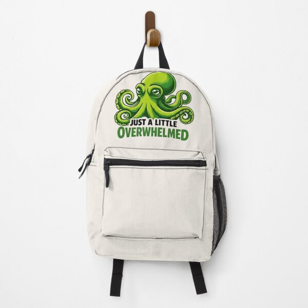 Item preview, Just a Little Overwhelmed Octopus Sticker – Cute Stressed Ocean Animal Meme designed and sold by ZyxDes.