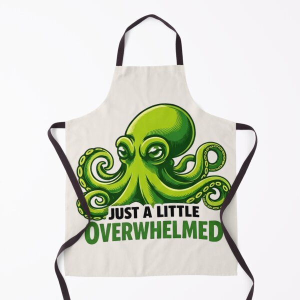 Item preview, Just a Little Overwhelmed Octopus Sticker – Cute Stressed Ocean Animal Meme designed and sold by ZyxDes.