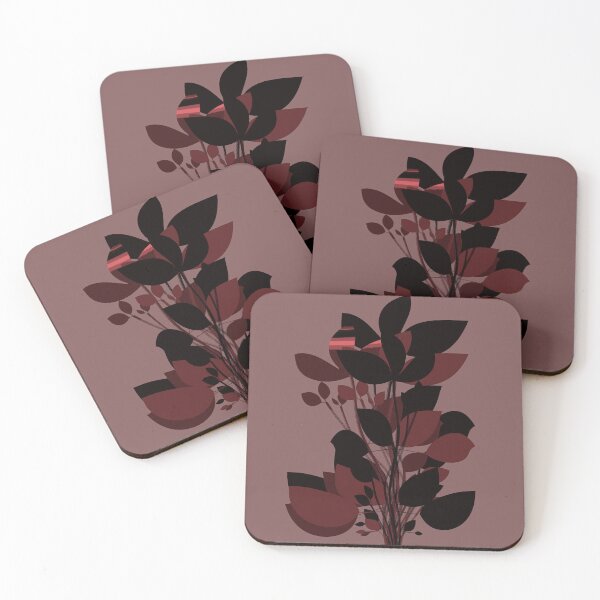 Item preview,  Minimalist Red and Black Leaf Botanical designed and sold by SahmatArt.
