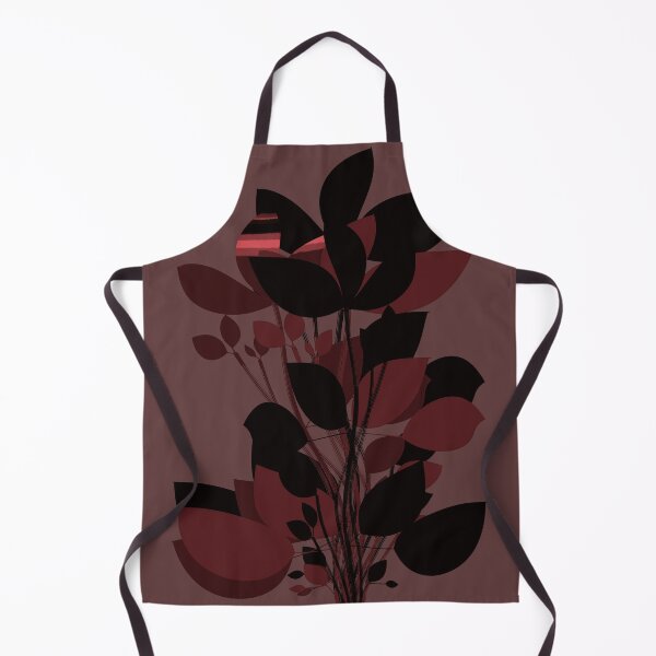 Item preview, Minimalist Red and Black Leaf Botanical designed and sold by SahmatArt.