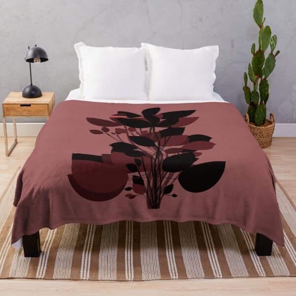 Item preview,  Minimalist Red and Black Leaf Botanical designed and sold by SahmatArt.