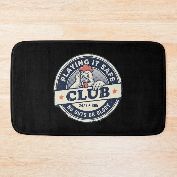 Item preview, Playing It Safe Club Funny Chicken Retro Cartoon Badge designed and sold by AdyKurniawan.