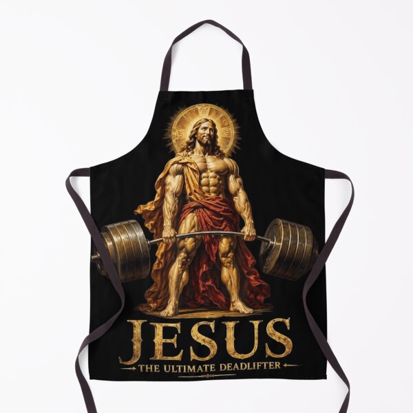 Item preview, Jesus The Ultimate Deadlifter Muscular Fitness Christian Gym designed and sold by haitrieuic96.