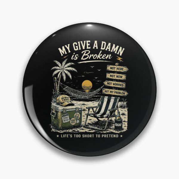 Item preview, My Give A Damn Is Broken Sarcastic Retro Beach Vacation designed and sold by haitrieuic96.