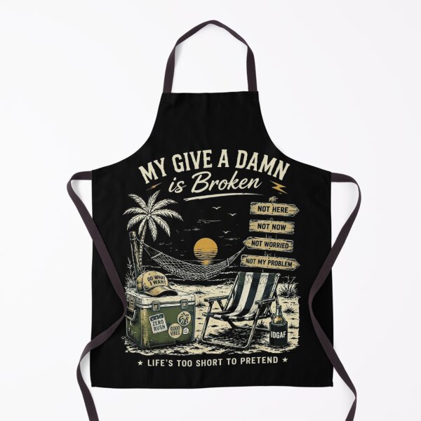 Item preview, My Give A Damn Is Broken Sarcastic Retro Beach Vacation designed and sold by haitrieuic96.