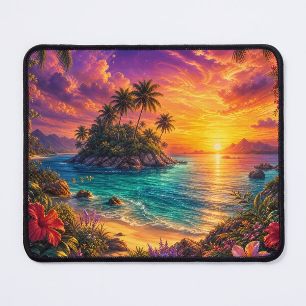 Item preview, Vibrant Tropical Island Sunset Art designed and sold by LuisWorks.