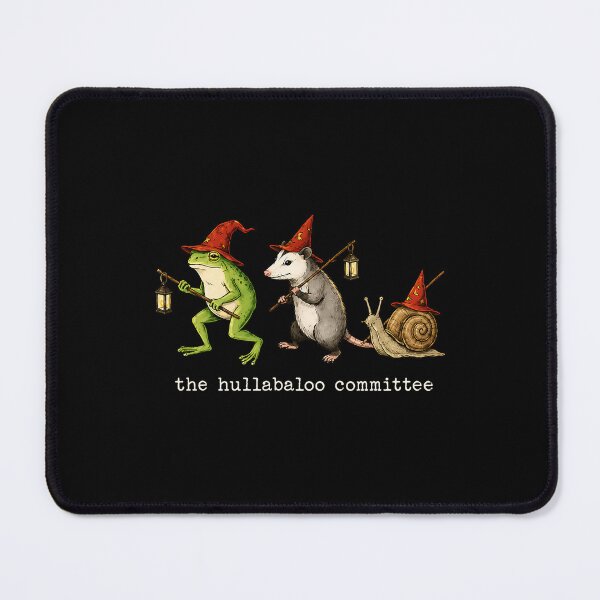 Item preview, The Hullabaloo Committee Funny Frog Opossum Snail Meme designed and sold by OddPopARt.
