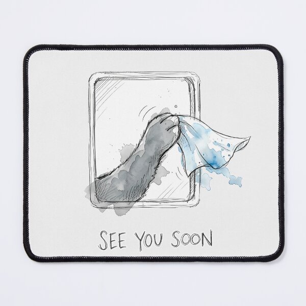 Item preview, See You Soon: Fluffy Paw Waving Goodbye Art designed and sold by SoulPT.