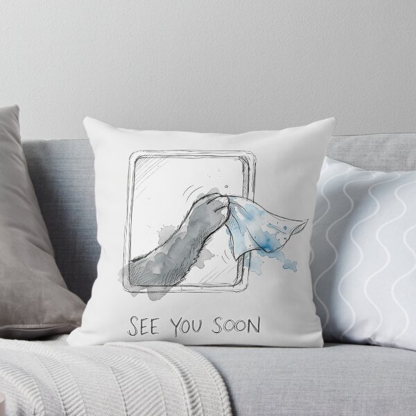 Item preview, See You Soon: Fluffy Paw Waving Goodbye Art designed and sold by SoulPT.