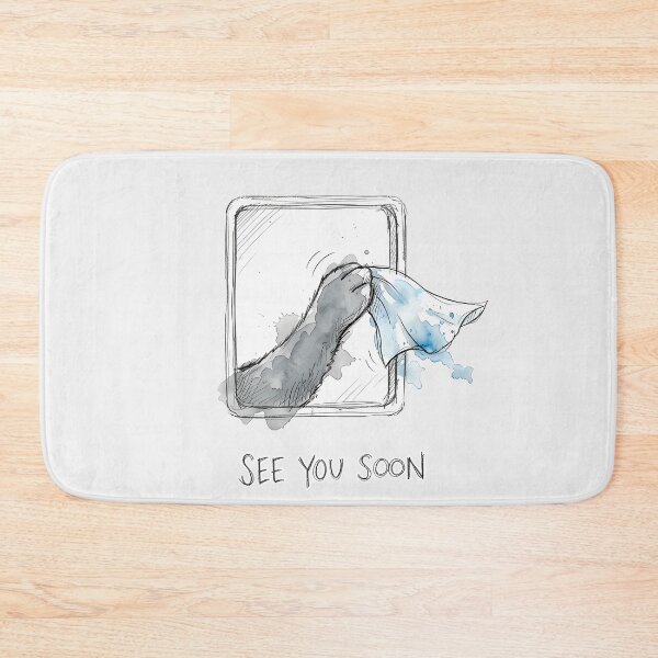 Item preview, See You Soon: Fluffy Paw Waving Goodbye Art designed and sold by SoulPT.