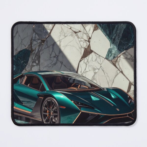 Item preview, Teal Supercar at Luxury Marble Architecture designed and sold by IntelliMindDesigns.