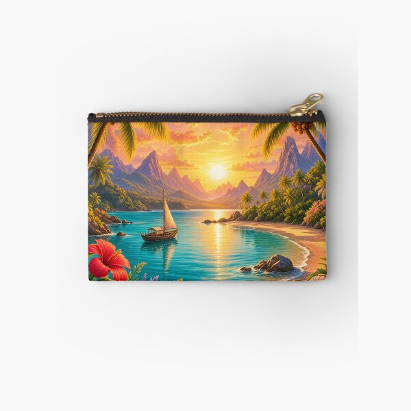 Item preview, Vibrant Tropical Sailboat Bay Art designed and sold by LuisWorks.
