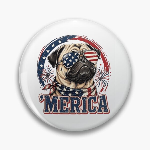 Item preview, Patriotic Pug Merica American Flag Sunglasses 4th of July designed and sold by haitrieuic96.