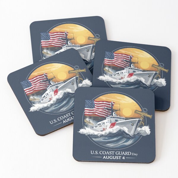 Item preview, Guardians of the Sea – U.S. Coast Guard Day Patriotic Tribute designed and sold by Chill Chicken Studio.