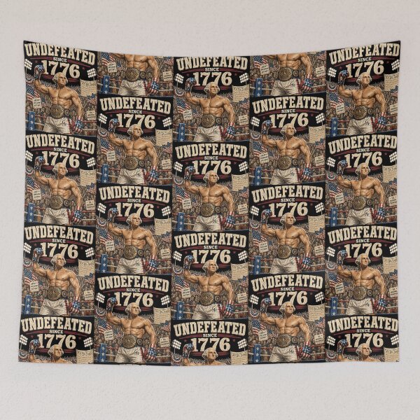 Item preview, Undefeated Since 1776 4th of July Funny KO Boxing Vintage designed and sold by Noctivyra.
