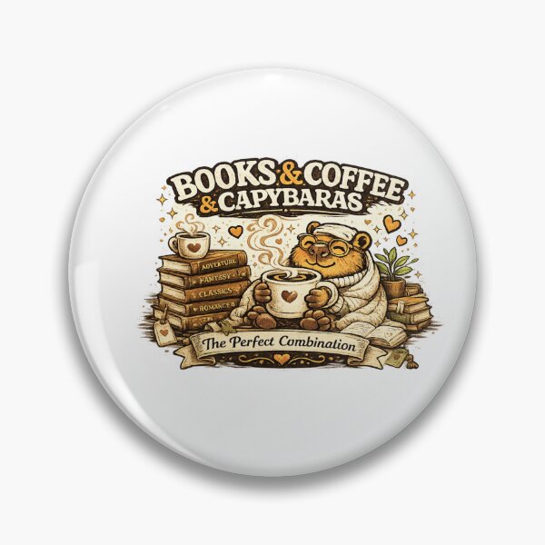 Item preview, Books Coffee And Capybaras Cute Book Lover T-Shirt designed and sold by Ever Bloom Studio.