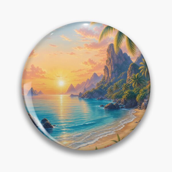 Item preview, Vibrant Tropical Rocky Coast Art designed and sold by LuisWorks.