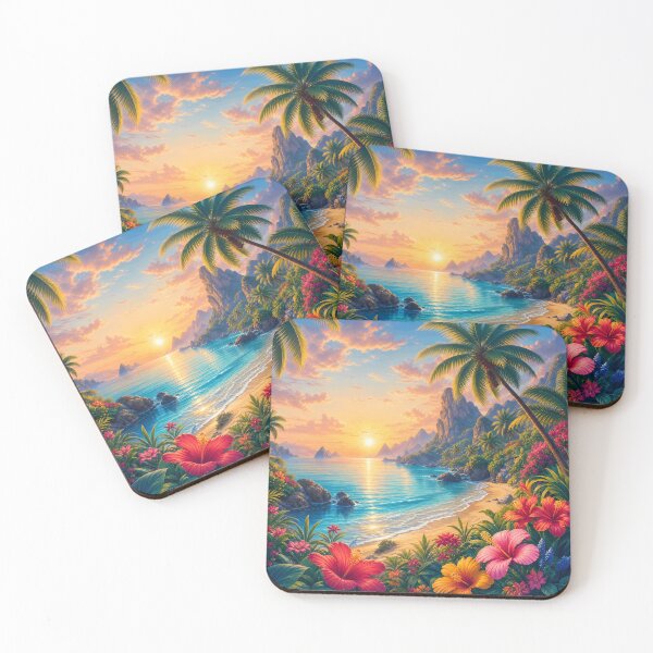 Item preview, Vibrant Tropical Rocky Coast Art designed and sold by LuisWorks.