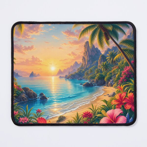 Item preview, Vibrant Tropical Rocky Coast Art designed and sold by LuisWorks.