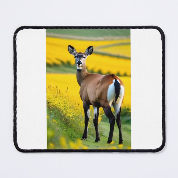 Item preview, Animals - Majestic Doe, Portrait in a Field of Yellow Flowers designed and sold by DoodyPets.