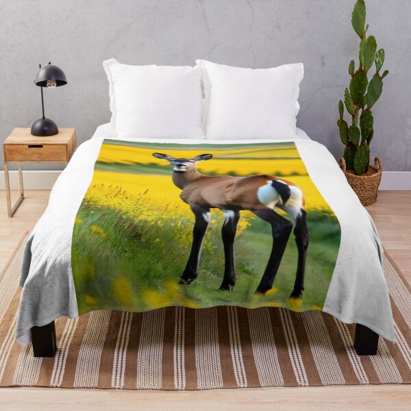 Item preview, Animals - Majestic Doe, Portrait in a Field of Yellow Flowers designed and sold by DoodyPets.