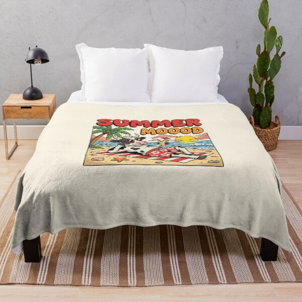 Item preview, Summer Moood Funny Cow Beach Vacation Retro Cartoon designed and sold by AdyKurniawan.