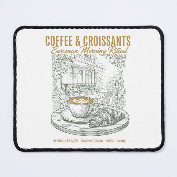 Item preview, Breakfast Coffee Croissants European Morning designed and sold by LuminOrb.