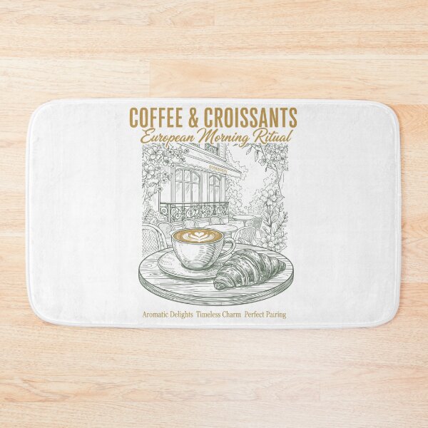 Item preview, Breakfast Coffee Croissants European Morning designed and sold by LuminOrb.