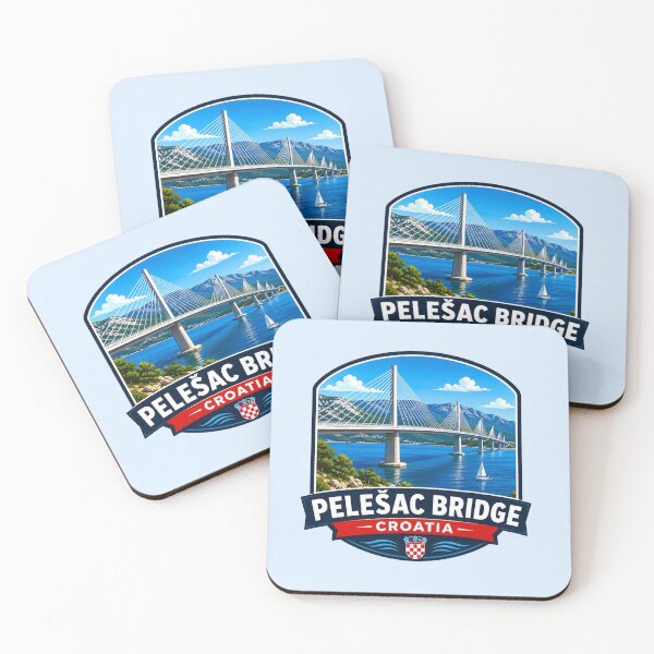 Item preview, Pelješac Bridge, Croatia - Coastal Landmark designed and sold by Myra365Art.