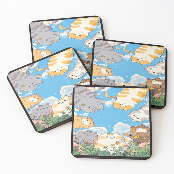 Item preview, Fluffy Kawaii Cat Friends Artwork  designed and sold by NivyasArtistry.