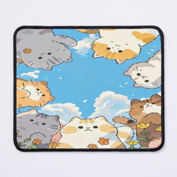 Item preview, Fluffy Kawaii Cat Friends Artwork  designed and sold by NivyasArtistry.