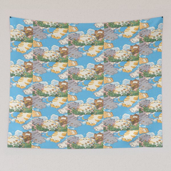 Item preview, Fluffy Kawaii Cat Friends Artwork  designed and sold by NivyasArtistry.