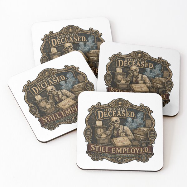 Item preview, Officially Deceased. Still Employed. – Gothic Paranormal Office Design designed and sold by Soft Panic Studio.
