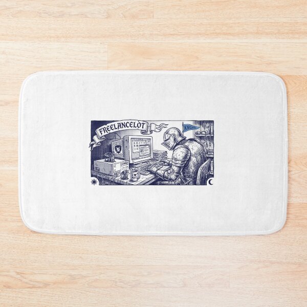 Item preview, Sir Freelancelot Funny Knight Computer Woodcut Art designed and sold by AdyKurniawan.