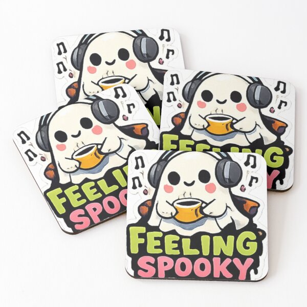 Item preview, Cute Ghost Enjoying a Spooky Coffee designed and sold by _Stickora_.