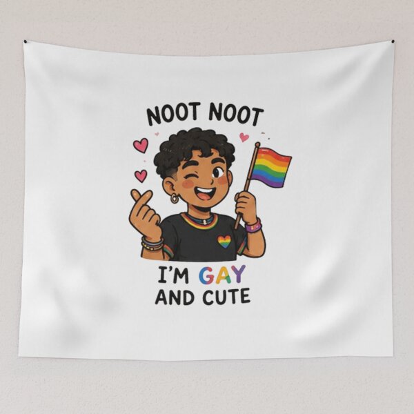 Item preview, Noot Noot I'm Gay and Cute Pride designed and sold by Pixanova.