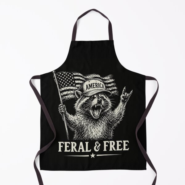 Item preview, Feral and Free Patriotic Raccoon American Flag Vintage Design designed and sold by haitrieuic96.