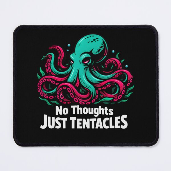 Item preview, No Thoughts Just Tentacles Octopus T-Shirt & Sticker – Funny Ocean Animal Meme designed and sold by ZyxDes.