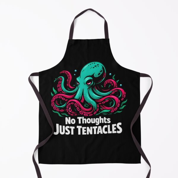 Item preview, No Thoughts Just Tentacles Octopus T-Shirt & Sticker – Funny Ocean Animal Meme designed and sold by ZyxDes.