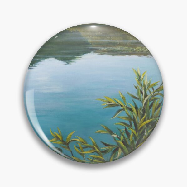 Item preview, Peaceful Lake Landscape, Oil Painting of Korea. designed and sold by HaedamArt.