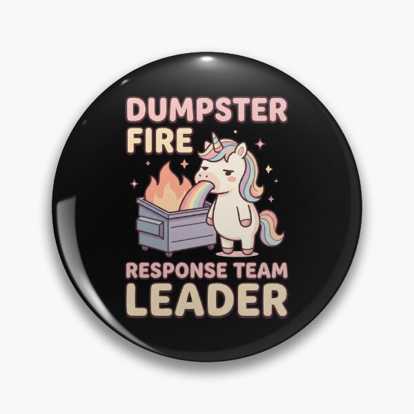 Item preview, Dumpster Fire Response Team Leader – Sarcastic Unicorn Office Humor designed and sold by dudelinart.