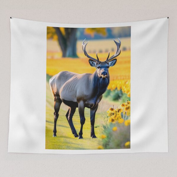 Item preview, Animals - Majestic Stag, Pastoral Portrait in Golden Light designed and sold by DoodyPets.