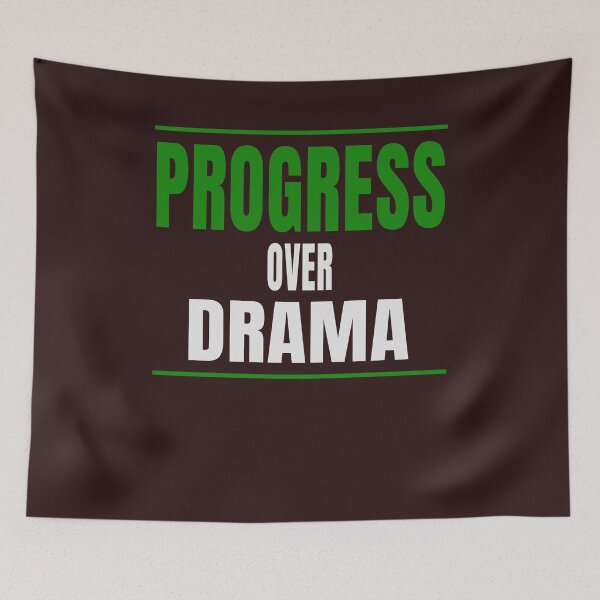 Item preview, Progress Over Drama Typography Design designed and sold by HeartAndArtShop.